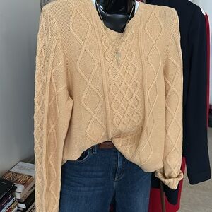 Cable Knit Sweater in Yellow